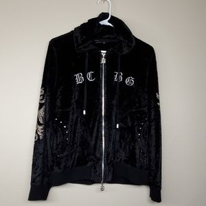 BCBG MaxAzria Black Full Zip Hoodie